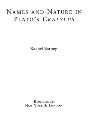 cover image of Names and Nature in Plato's Cratylus